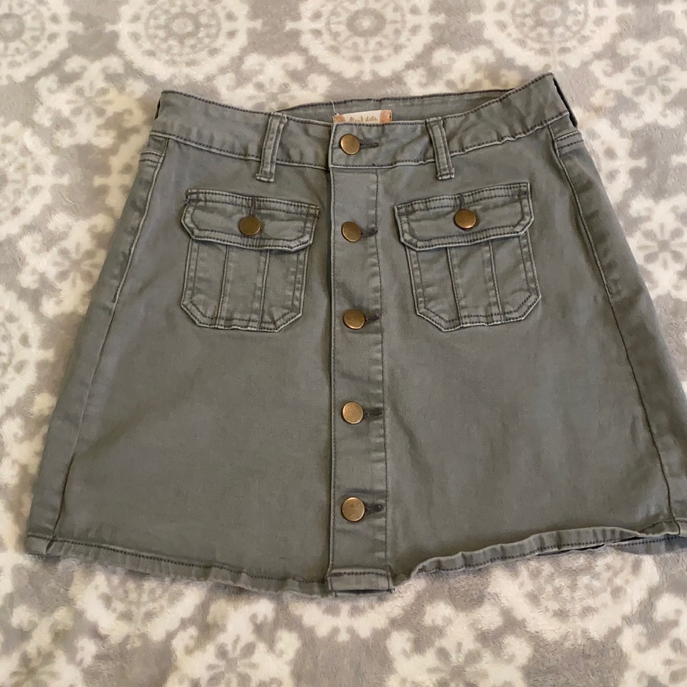 Altared state button up skirt